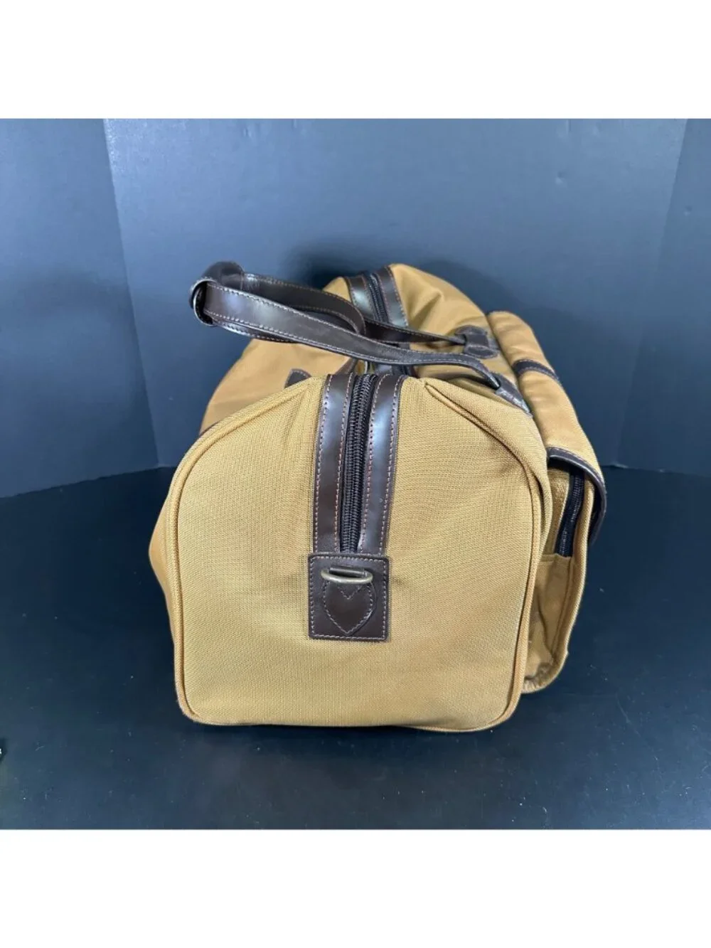 Vintage POLO Ralph Lauren Safari Canvas Leather Travel Bag Weekender Duffle